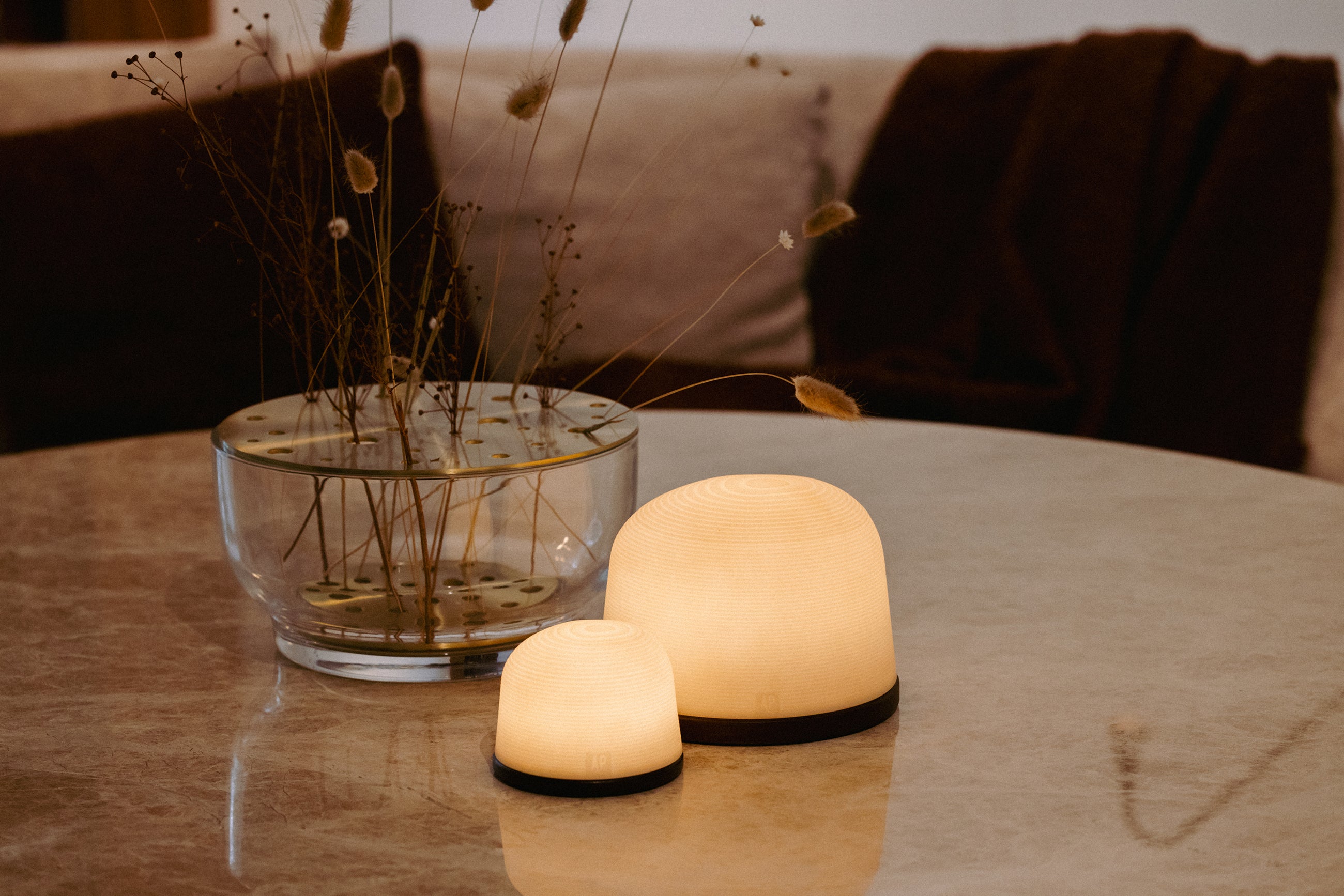 Fondant Small sfeerlamp gerecycleerd op Thermo Es Set/3 | H 7,5 cm x Ø 9,6 cm