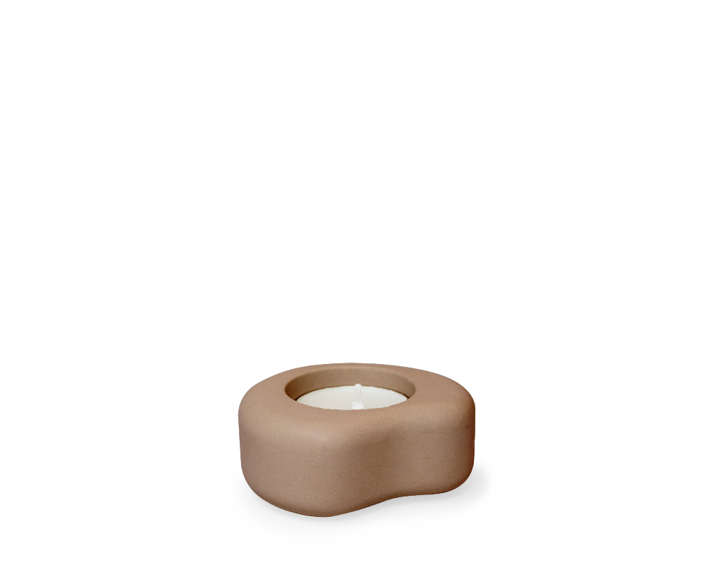 Petit photophore Fondant | MOCHA | H 3,2 x 7,3 x 6,2 cm