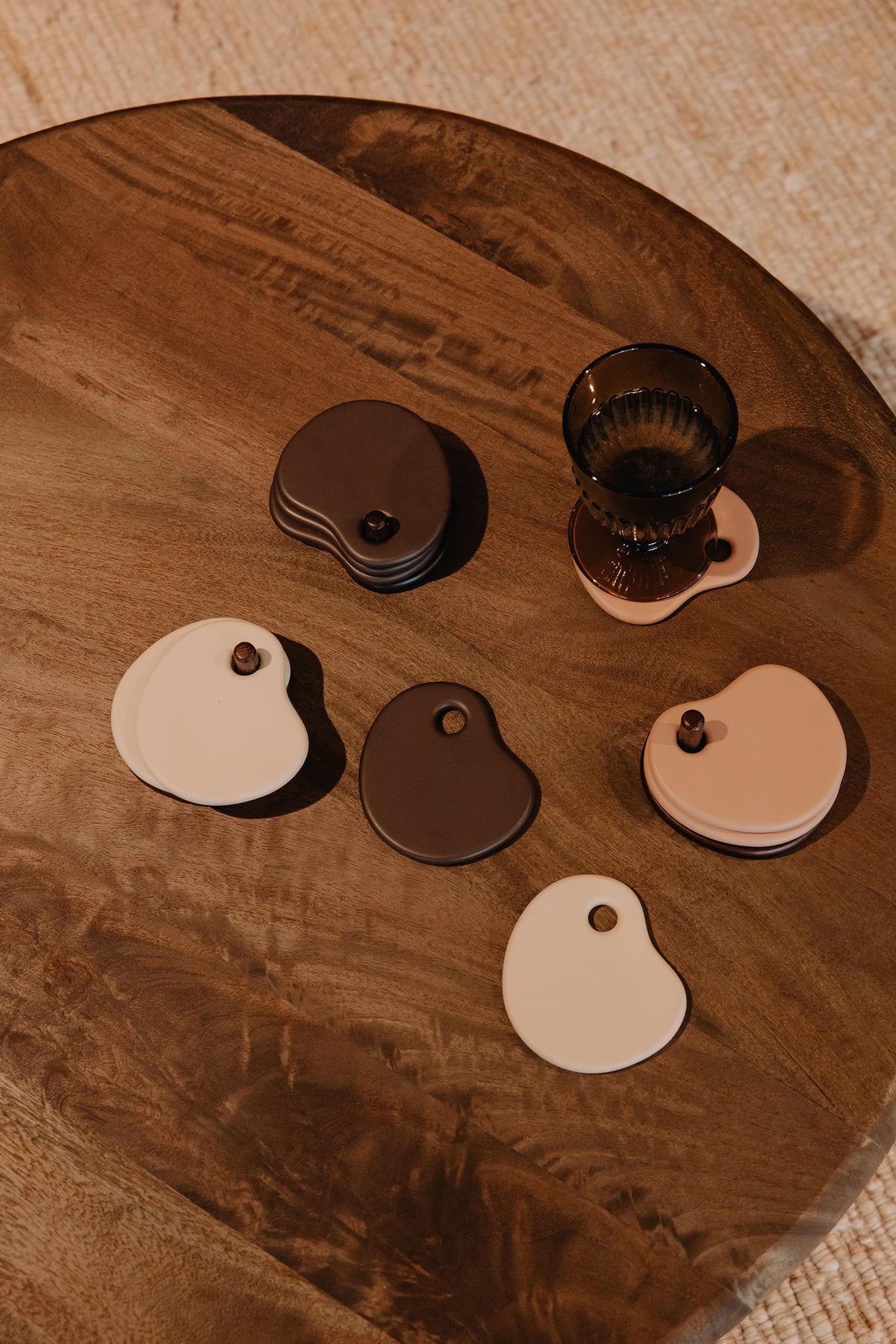 Set de 4 sous-verres Fondant | SABLE | H 5 x10 x 8,6 cm
