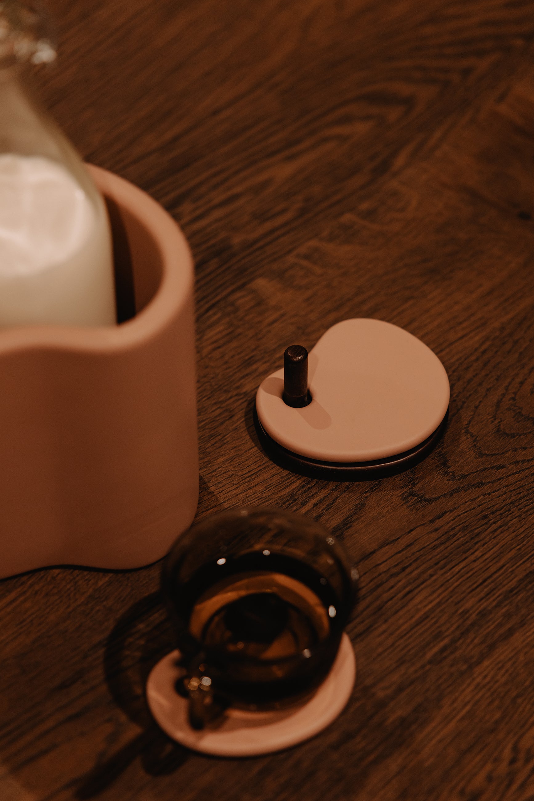 Sous-verres Fondant - Set de 4 | MOCHA | H 5 x 10 x 8,6 cm