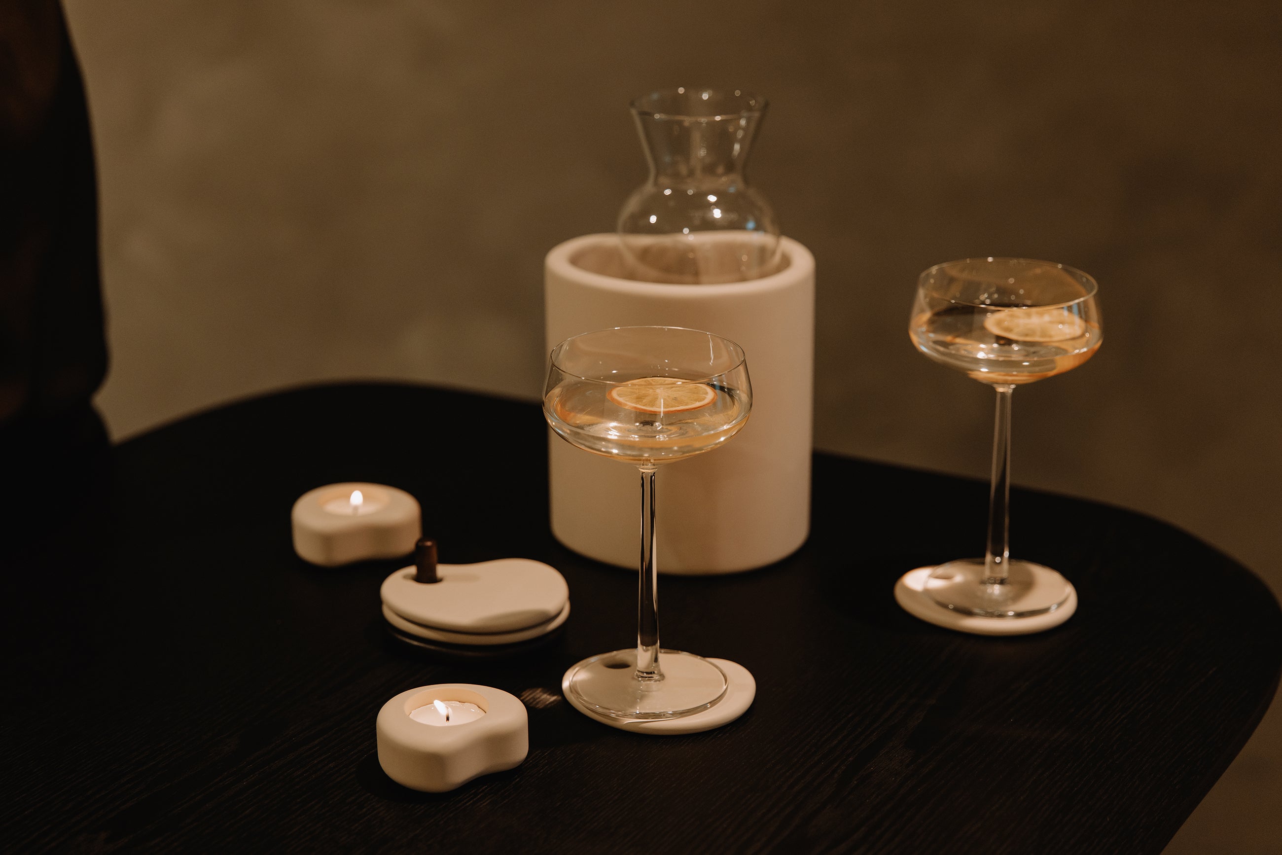 Set de 4 sous-verres Fondant | SABLE | H 5 x10 x 8,6 cm