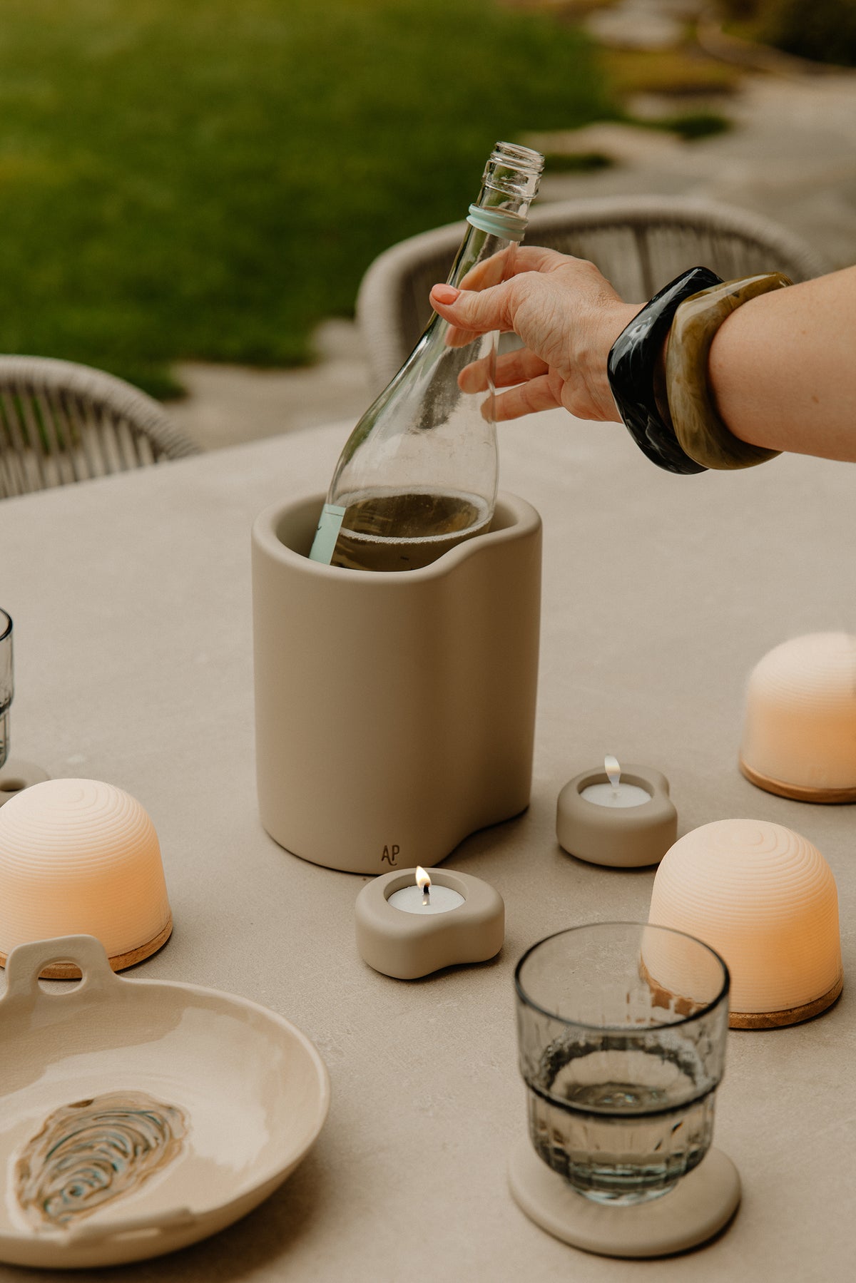 Fondant Wine cooler | ZAND | H 18 x12,5 x 15  cm