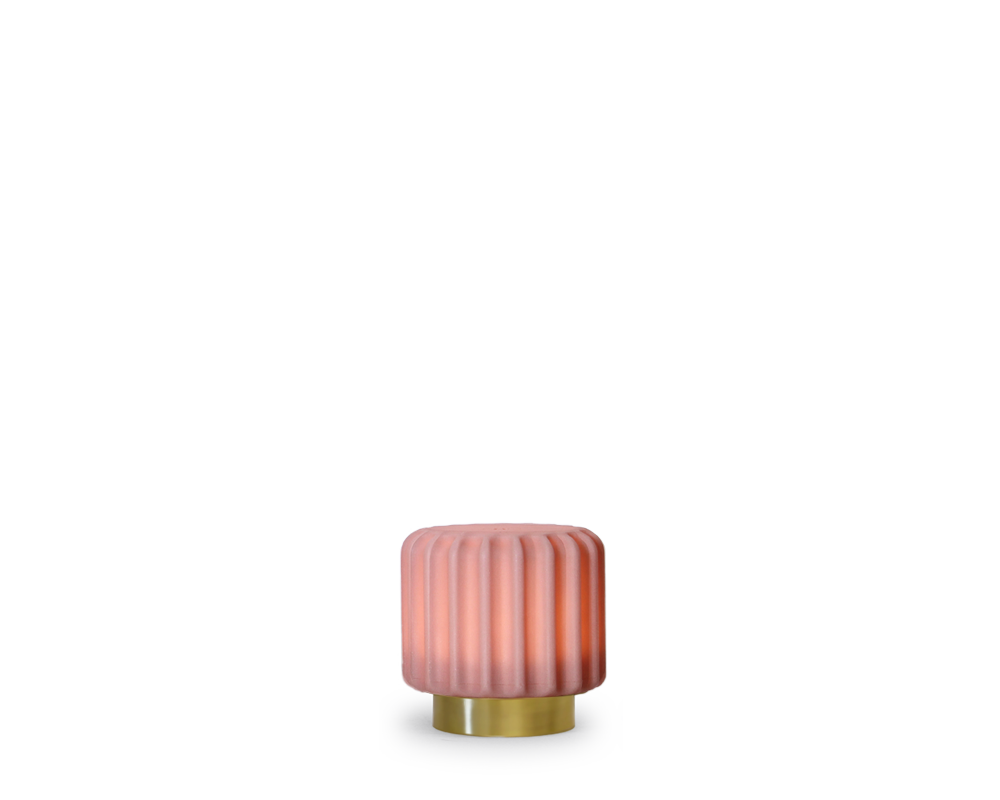 Dentelles 9-light USB rechargeable STRAWBERRY/GOLD | 9 cm x Ø 9 cm