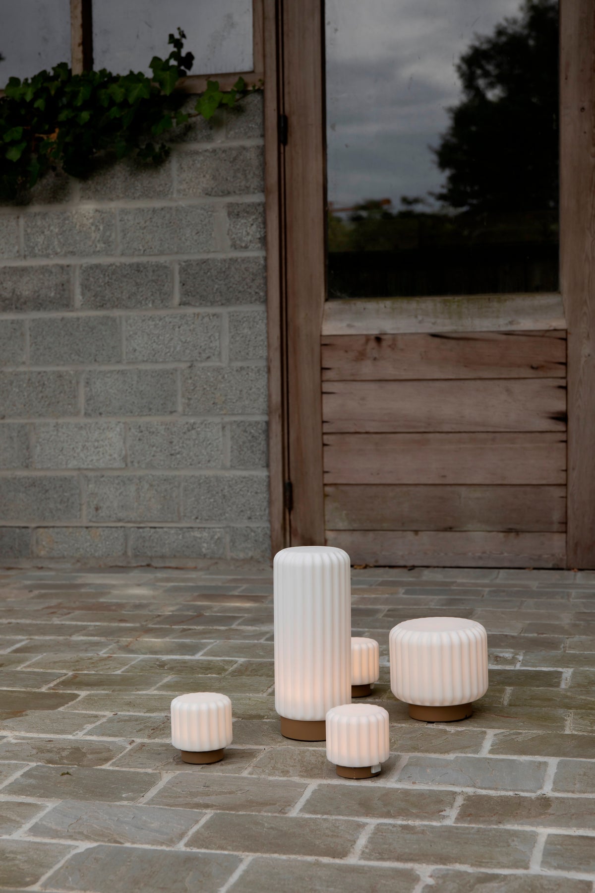 Dentelles 9 Light USB Rechargeable CLAY Base Set/3 | 9 cm x Ø 9 cm