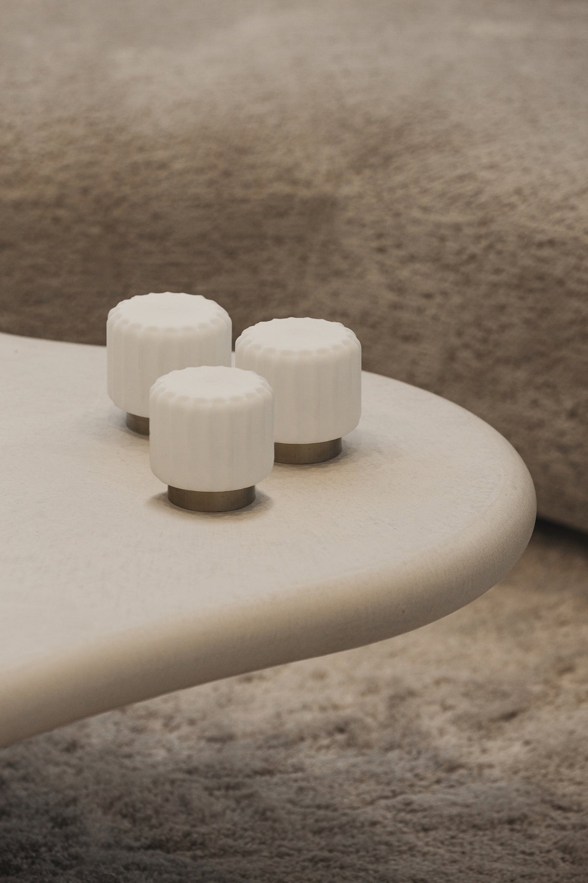 Dentelles 9 lumière USB rechargeable Socle OR Set/3 | 9 cm x Ø 9 cm