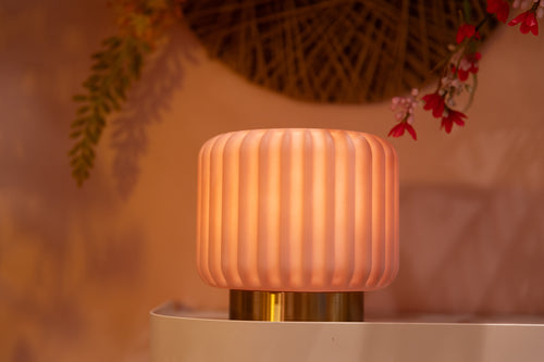Dentelles 15 licht USB recharge FRAISE/GOUD | 15 cm x Ø 16 cm