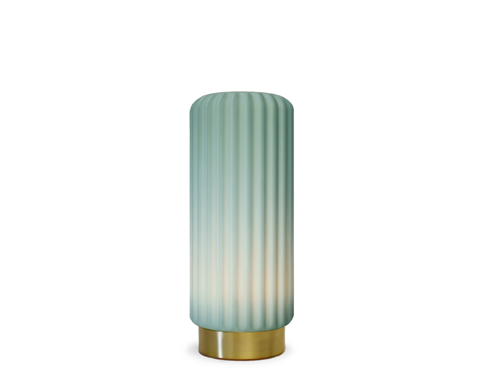 Dentelles 29 light USB rechargeable PISTACHIO/GOLD base | 29.5 cm x Ø 12 cm