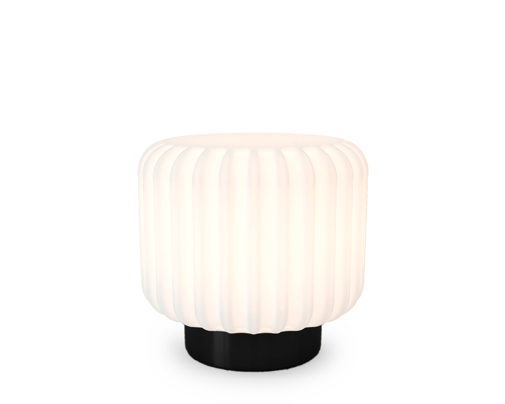 Lampes Wide XL lumière USB rechargeable base NOIRE | H29 cm x Ø 30,7 cm