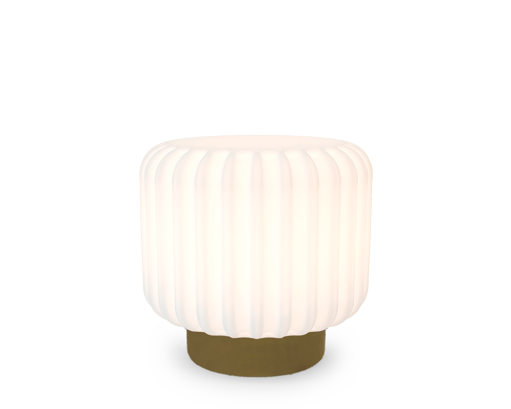 Dentelles Large XL lampe USB rechargeable base ARGENT | H29 cm x Ø 30,7 cm