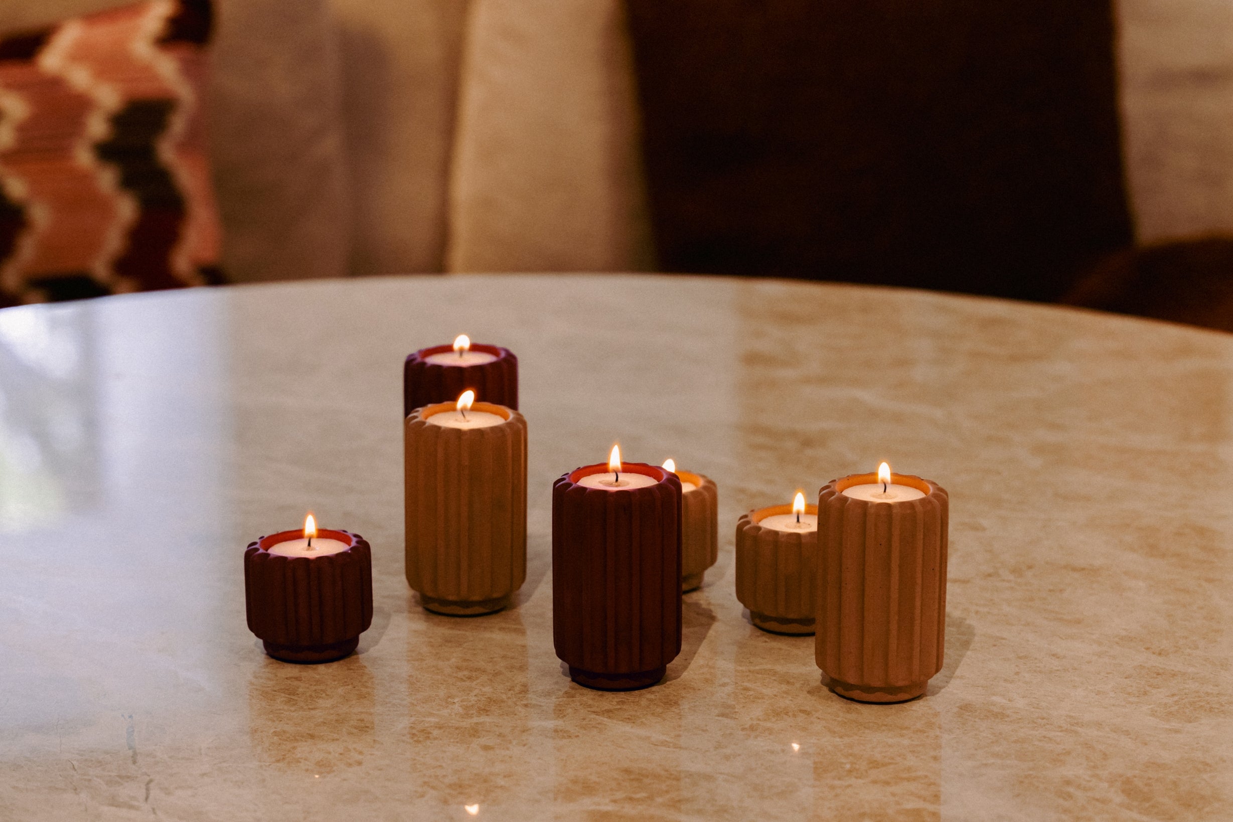 Dentelles T- LIGHT large | Wine Bis | 5 x dia 6 cm