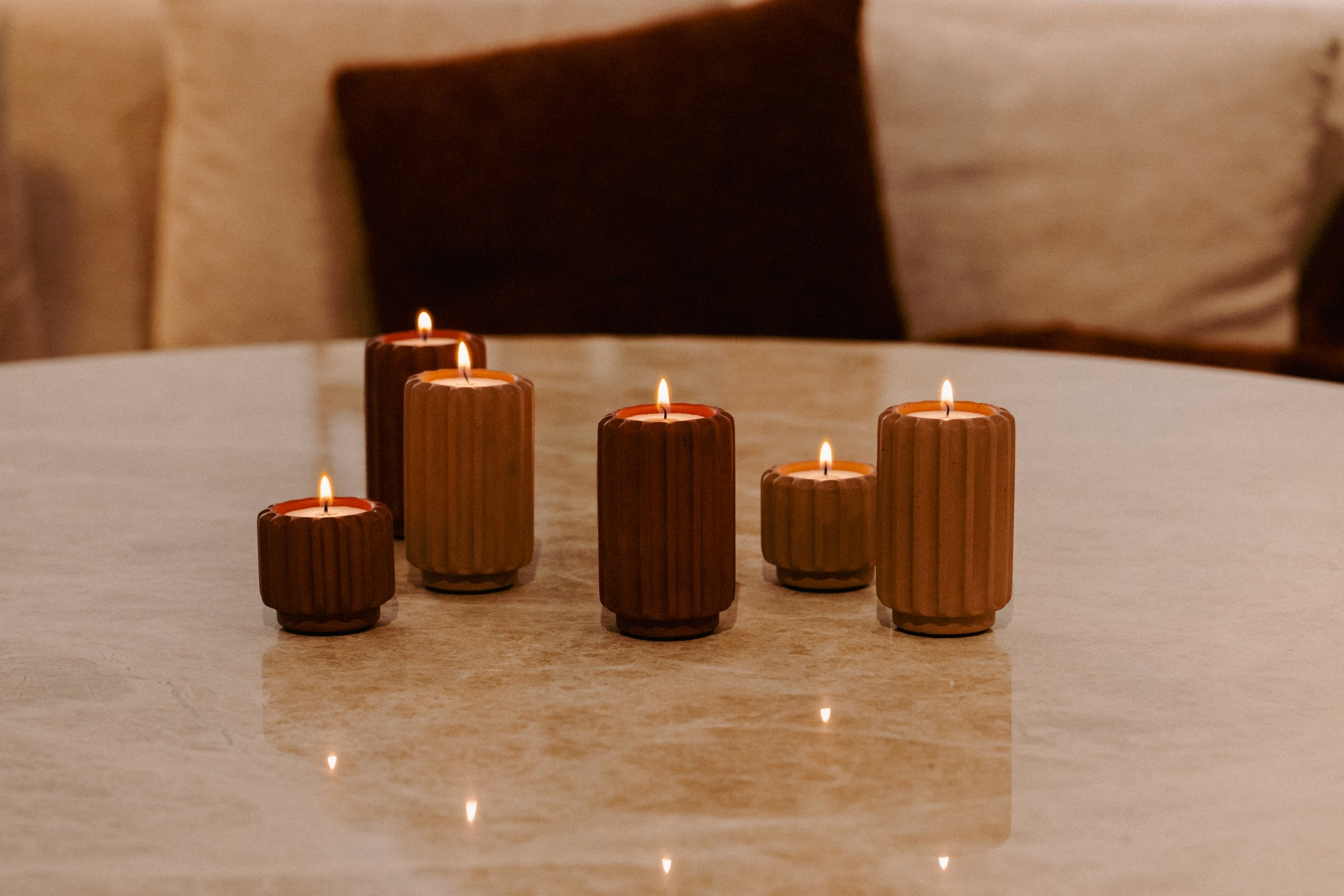 Dentelles T- LIGHT large | Mocha | 5 x dia 6 cm