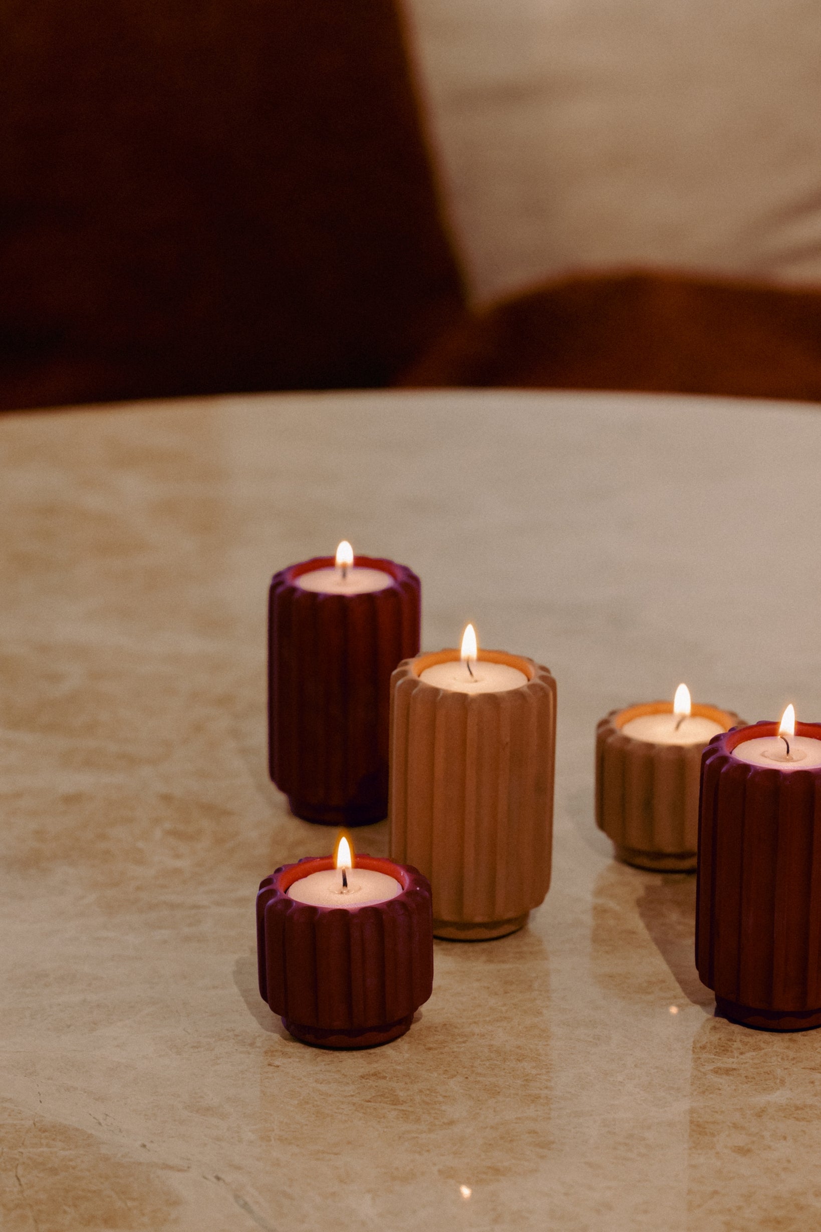 Dentelles T- LIGHT large | Wine Bis | 5 x dia 6 cm