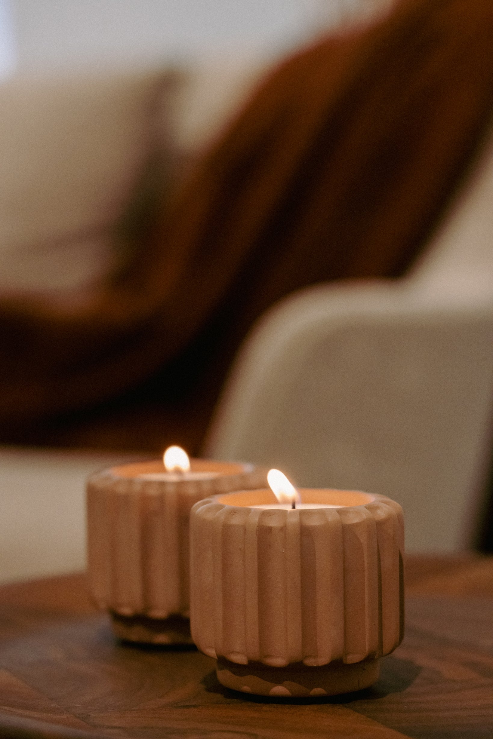 Dentelles T- LIGHT large | Mocha | 5 x dia 6 cm