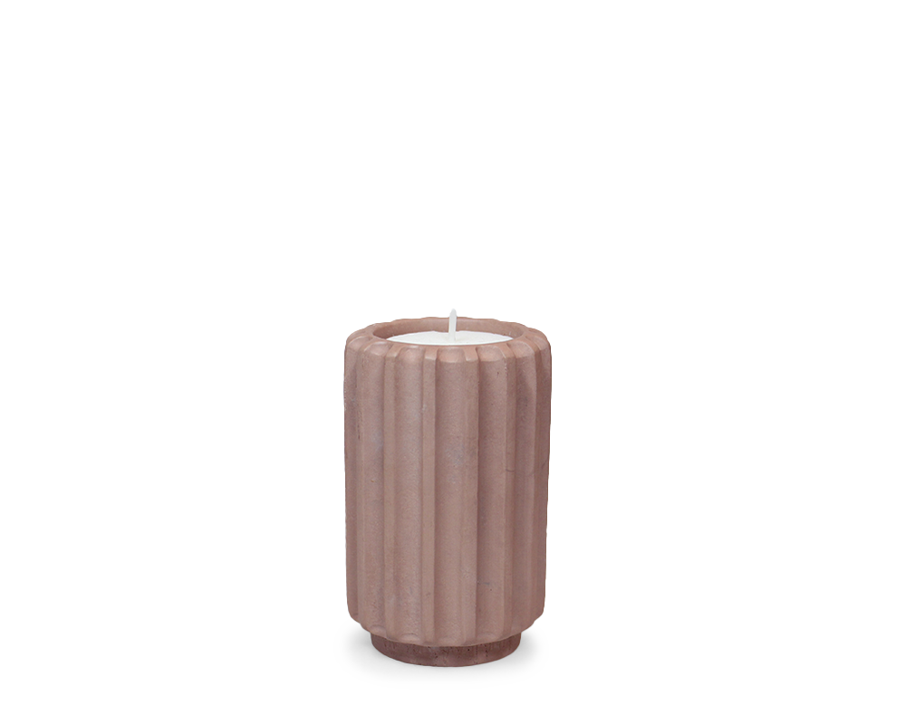 Dentelles T- LIGHT tall | Mocha | 9,5 x dia 6 cm