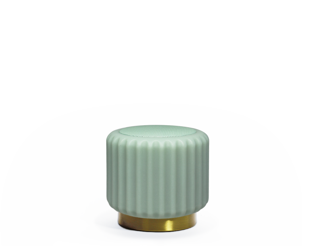 Dentelles Eucalyptus speaker USB recharge gouden basis | 12,5 cm x Ø 13,5 cm
