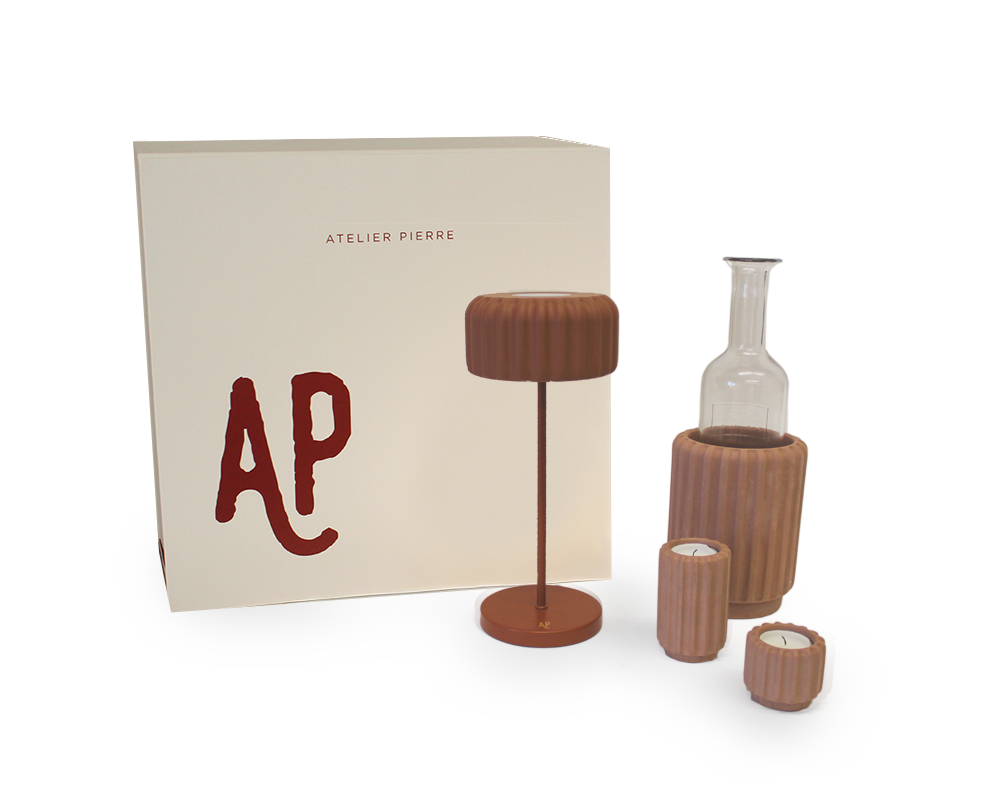 Relax Gift Box Dentelles Terra/Mocha | 36,5 x 36 x H 17 cm