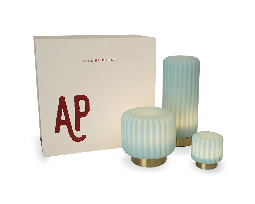 Atelier Pierre Luxe Coffret Cadeau Dentelles PISTACHIO | 36,5 x 36 x H 17 cm