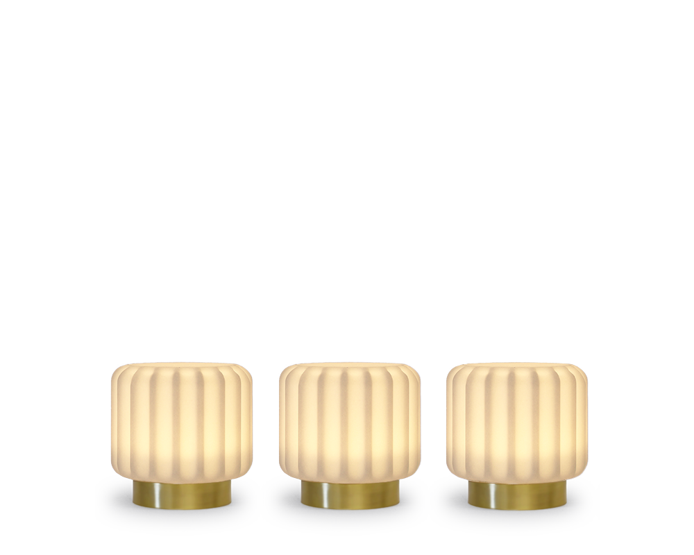 Dentelles 9 light Multi Kelvin GOLD base Set/3 | 9 cm x Ø 9 cm