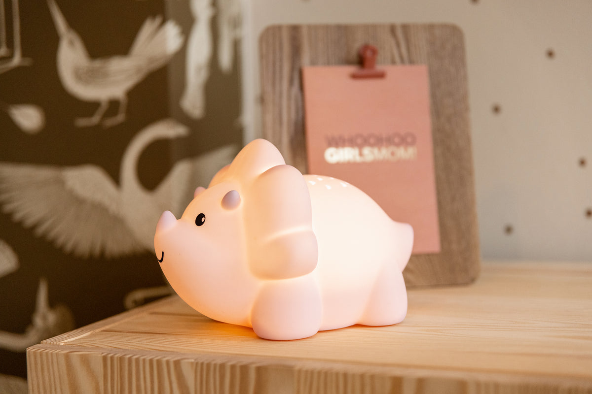 Juliette Dino FUZZY ROZE LED PROJECTOR, USB recharge | H13,6 x 21 x 14,8 cm