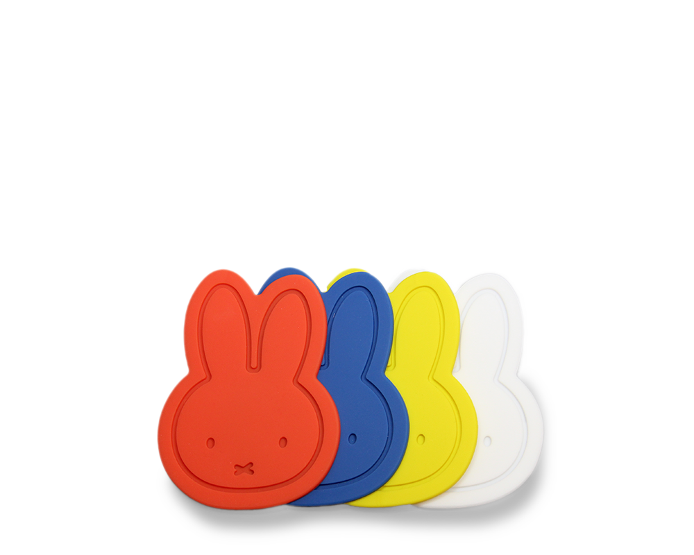 miffy Original MIX Coasters Set/4 | RED-BLUE-YELLOW-WHITE | H10 x 7.5 x 0.3 cm