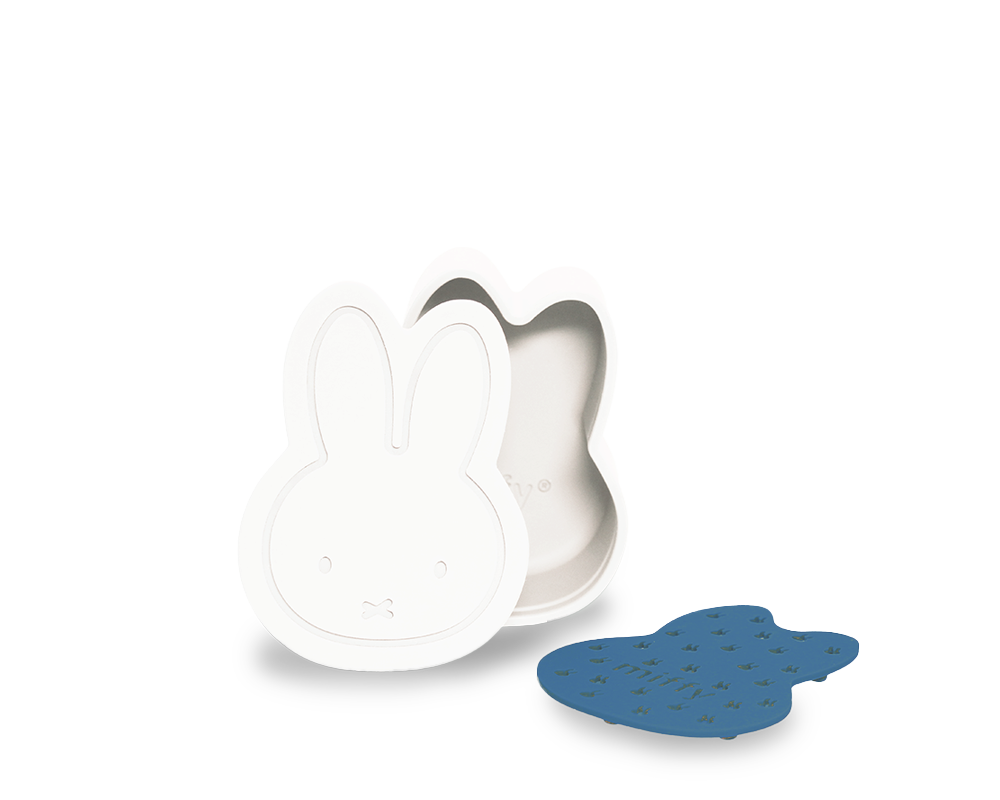 nijntje WIT-BLAUW Silicone Zeepdoosje | H10 x 5 x 7,5 cm
