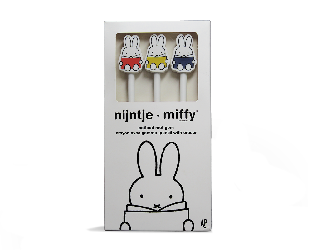 nijntje lit MIX Set de 3 crayons | 1 ROUGE 1 BLEU 1 JAUNE | H21,5 Ø2,5 CM