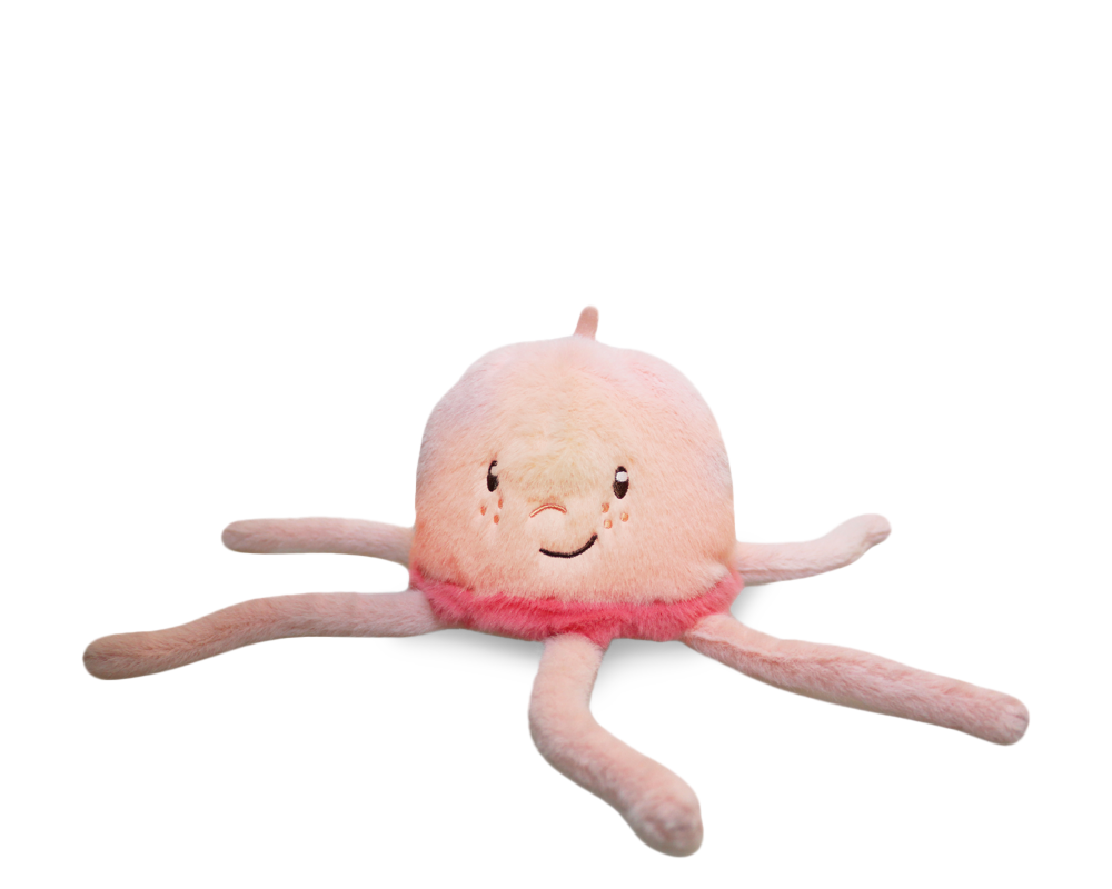 Colette Jellyfish MAGNOLIA pluche Nightlight | H 28 Ø 13 cm