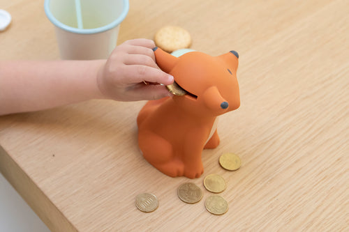 CESAR FOX ORANGE PIGGY BANK MEDIUM | H 14 x Ø 10.5 cm